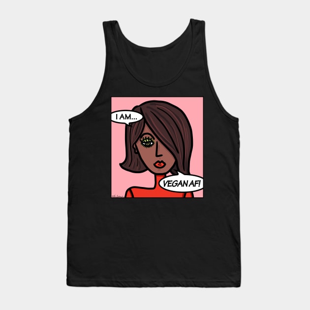 I Am Vegan AF Tank Top by loeye